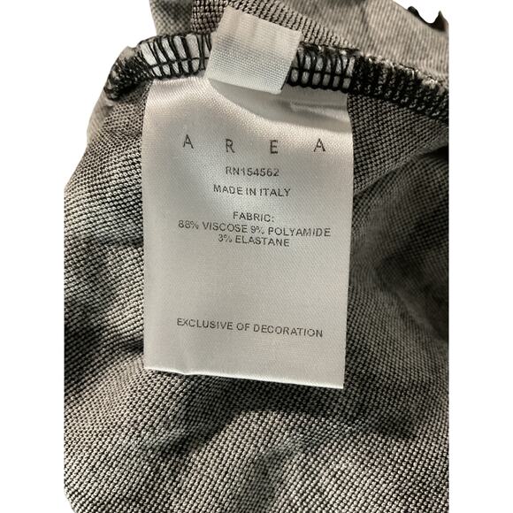 Area Ruffled Black White Flower Mini Dress Size S - Picture 5 of 6